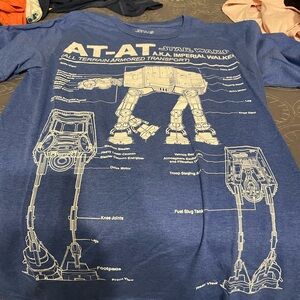Star Wars Blue AT-AT Schematic Tee